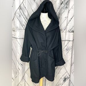 Vintage Lorovi Hooded Oversized Wool Coat Sz M